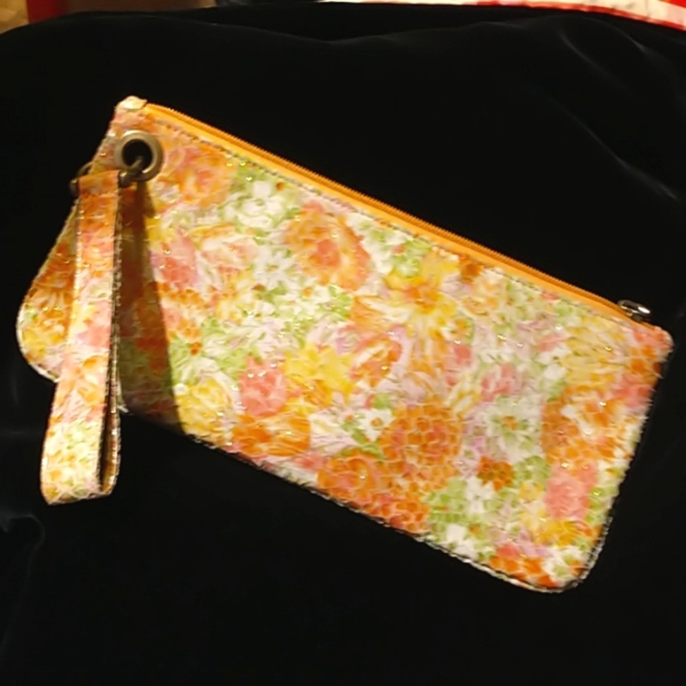 Hobo snakeskin wristlet